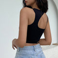 Gallery viewerに画像を読み込む, ブラックノースリーブホールアウトクロップトップス