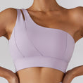 Gallery viewerに画像を読み込む, One Shoulder Bra Gym Push Up Workout Sports Bra
