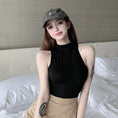 Gallery viewerに画像を読み込む, Turtleneck Camisole Sleeveless Cropped Tops