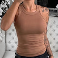 Gallery viewerに画像を読み込む, Round Neck Ribbed Tank Top Camisole