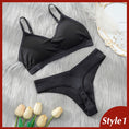 Gallery viewerに画像を読み込む, Seamless Women Top Bra Set Cotton Tops Low Waist G-String Set