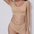 Gallery viewerに画像を読み込む, Low Waist Wire Free Suit Soft Padded Bras Set