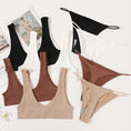 Gallery viewerに画像を読み込む, Seamless Bra Set Low Waist G-String Brazilian Thong Panties Set