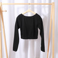 Gallery viewerに画像を読み込む, Seamless Ribbed Long Sleeve Top Low Waist Thongs Set