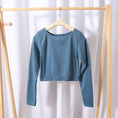 Gallery viewerに画像を読み込む, Seamless Ribbed Long Sleeve Top Low Waist Thongs Set