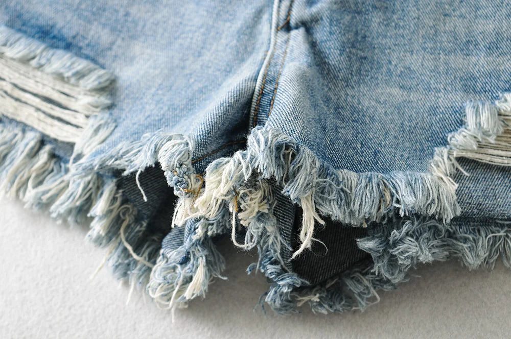 ラウンジ＆ワンマイルサマークラッシュデニムショートパンツ