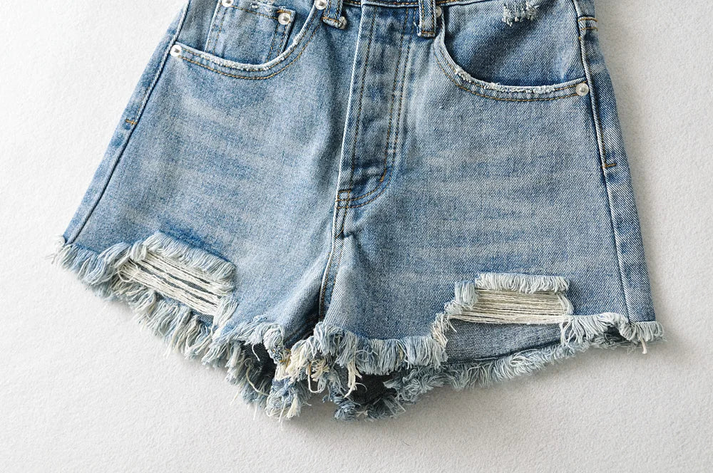 ラウンジ＆ワンマイルサマークラッシュデニムショートパンツ