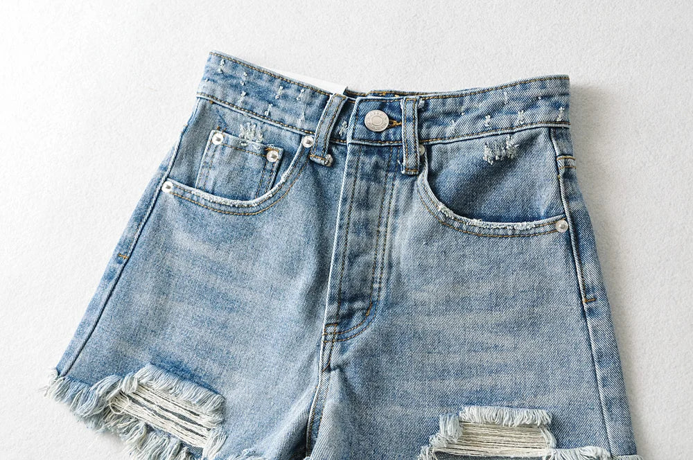 ラウンジ＆ワンマイルサマークラッシュデニムショートパンツ