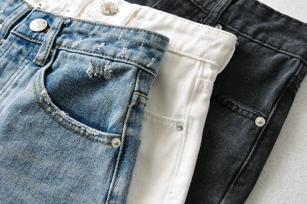 ラウンジ＆ワンマイルサマークラッシュデニムショートパンツ