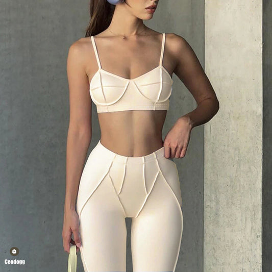 DeRossi ヌードストラップ スクワットプルーフ フィットネスシリーズ（スポーツブラ/レギンス/フレアレギンス（別売り）