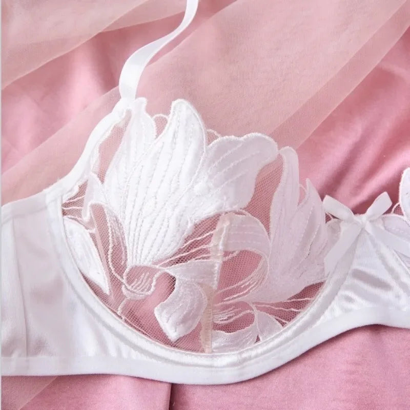 フローラル刺繍レースブラTバックショーツセット9カラバリ