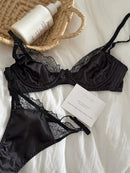 DeRossiパレスサテンレースブラショーツ2Pcs