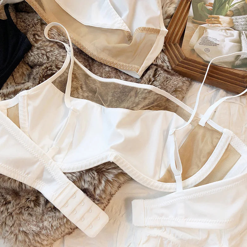 ノワールヴェールベージュコントラストブラショーツセット