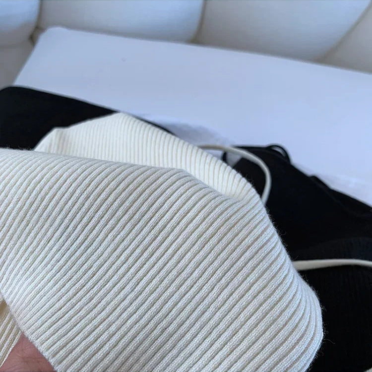 ホルターネックオフショルダーロングスリーブトップス