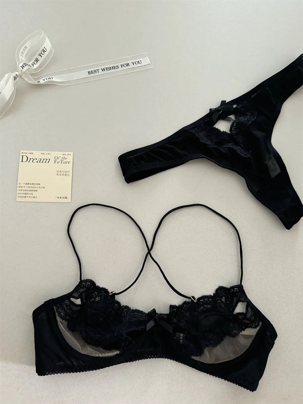 フレンチレース ハーフカップブラアンダーウエアセット