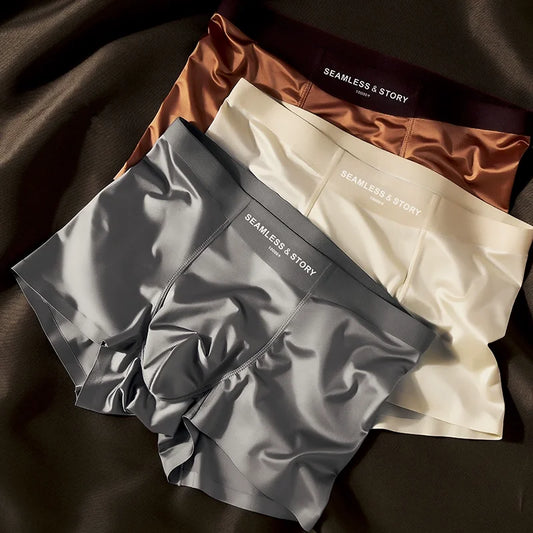 シャインフィットメンズサテンボクサーパンツ3Pcs