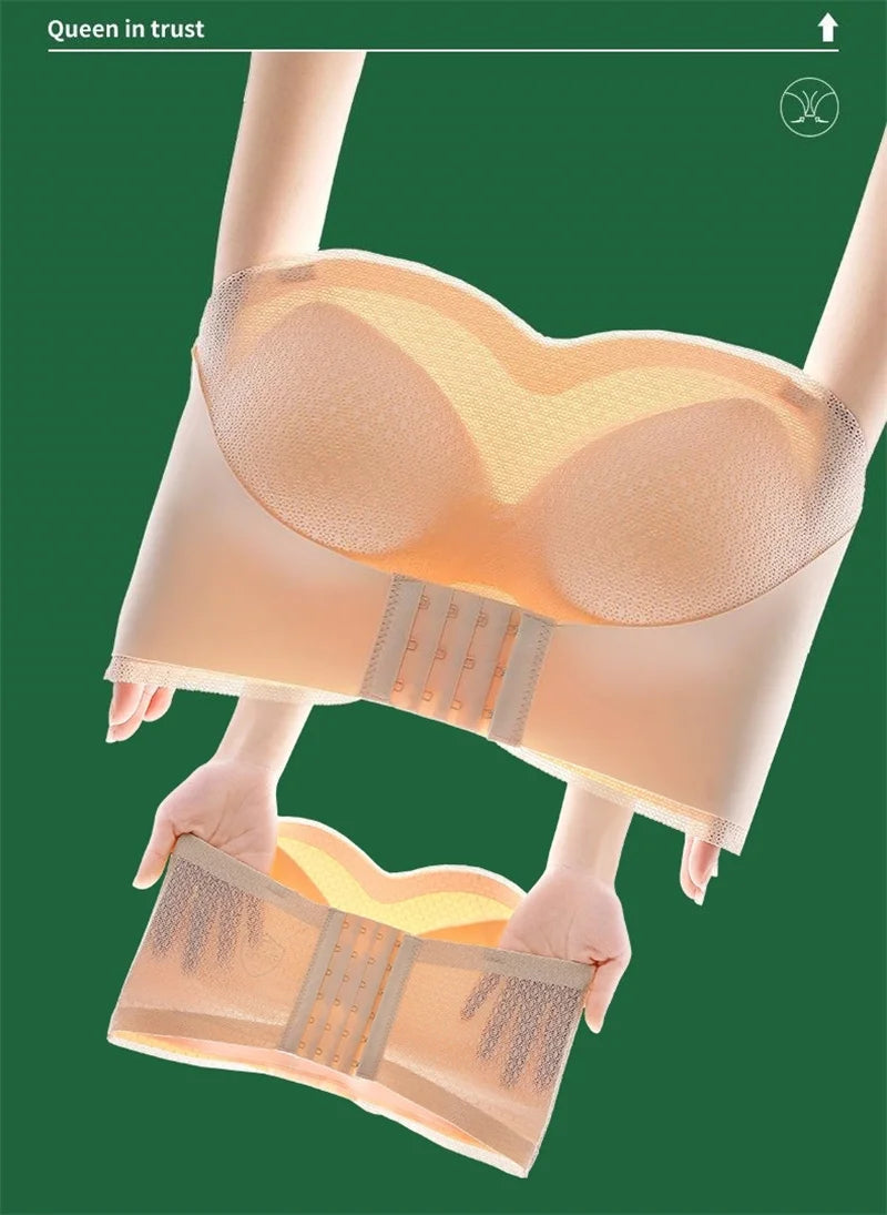 フロントホックストラップレスエアーシェイプブラ