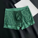 メンズチェックパターンシースルーレースボクサーショーツ