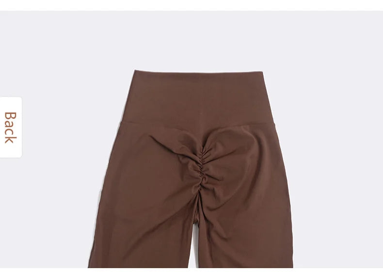 DeRossi フレアスクランチレギンス – ハイウエスト ヨガ＆フィットネスパンツ