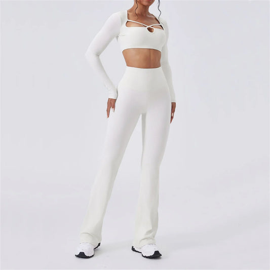 DeRossi ヨガ＆フィットネス ロングスリーブ スポーツトップ レディース アウトドア＆ジムウェア