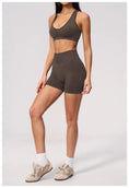 Gallery viewerに画像を読み込む, DEROSSI シームレススポーツブラ＆ショートレギンスセット３タイプ
