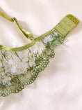 Gallery viewerに画像を読み込む, DEROSSI セージグリーン小花刺繍 ブラ＆Tバックセット セージグリーン 商品写真7
