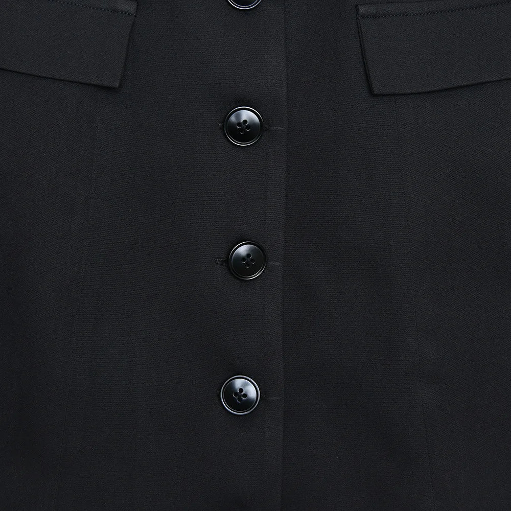 スリムブレザーワンピース（ロングスリーブ・ショルダーパッド付き）