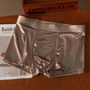 ラグジュアリーアイスシルクサテンメンズボクサーショーツ