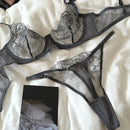 フレンチフローラルレース刺繍ブラショーツ2セット