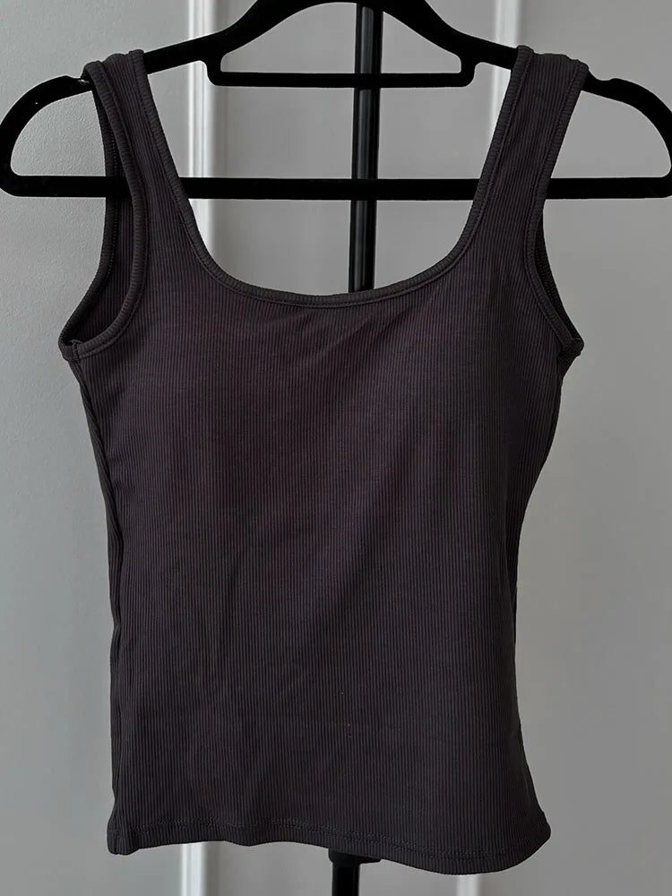 ディープバックレスサマータンクトップwithパッド