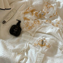 DeRossi ホワイトシアーレース・スカルプトリフトランジェリー 3セット