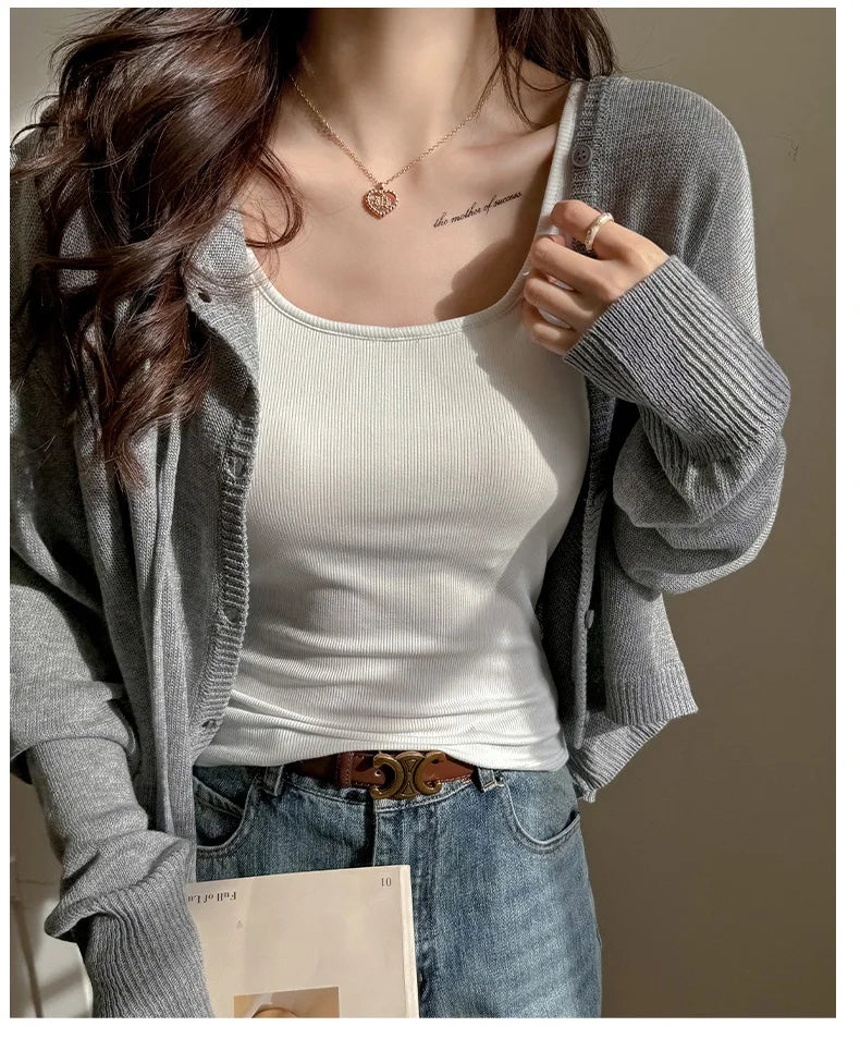 ディープバックレスサマータンクトップwithパッド