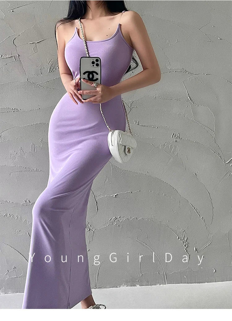 ８カラークリアストラップデザインホルターネックロングワンピース