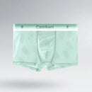 メンズレースふくろう刺繍シースルーボクサーショーツ