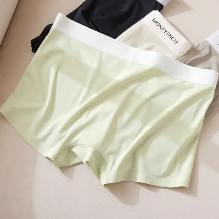 サマーアイスシルクパステルカラークイックドライボクサーショーツ