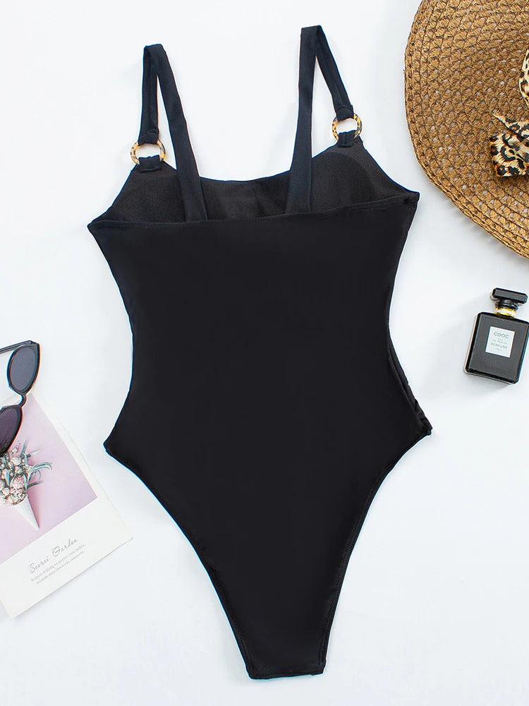 ウエストリングデザインモニキニスイムウエアワンピース