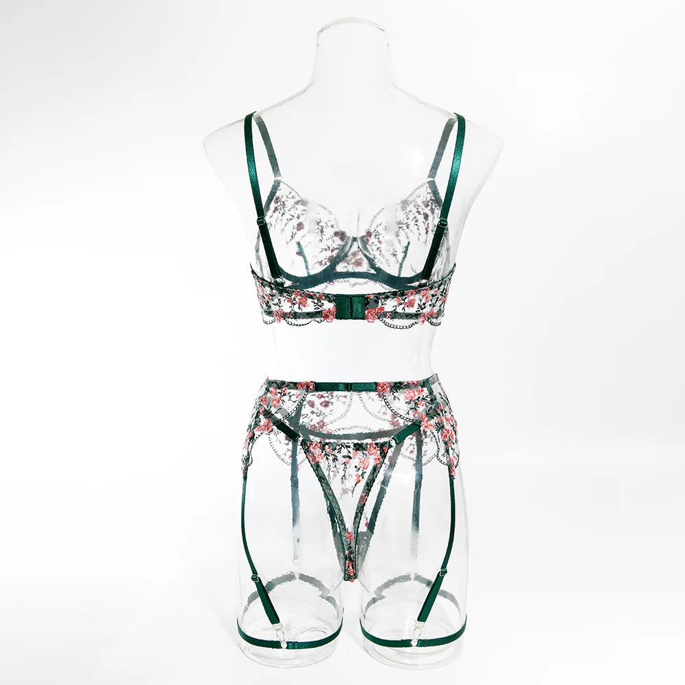 ブロッサム・グリーン ランジェリー3セット
