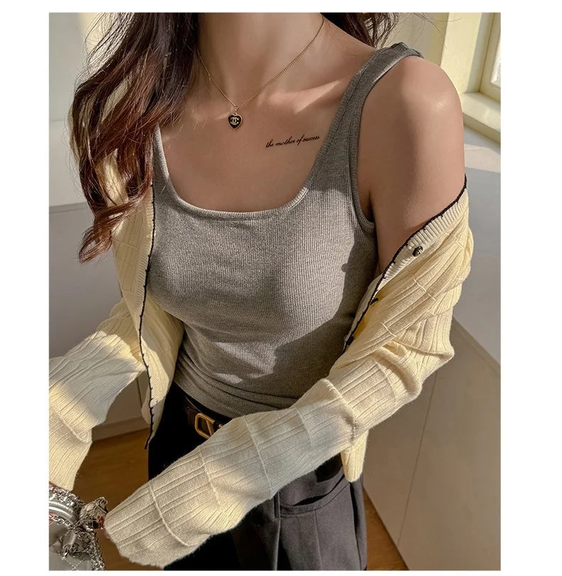 ディープバックレスサマータンクトップwithパッド