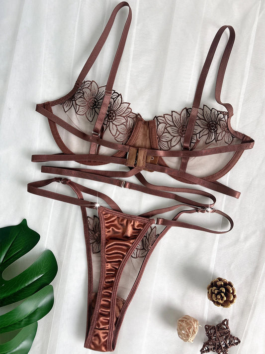 ロマンティックフローラル・コレクションレースブラショーツセット