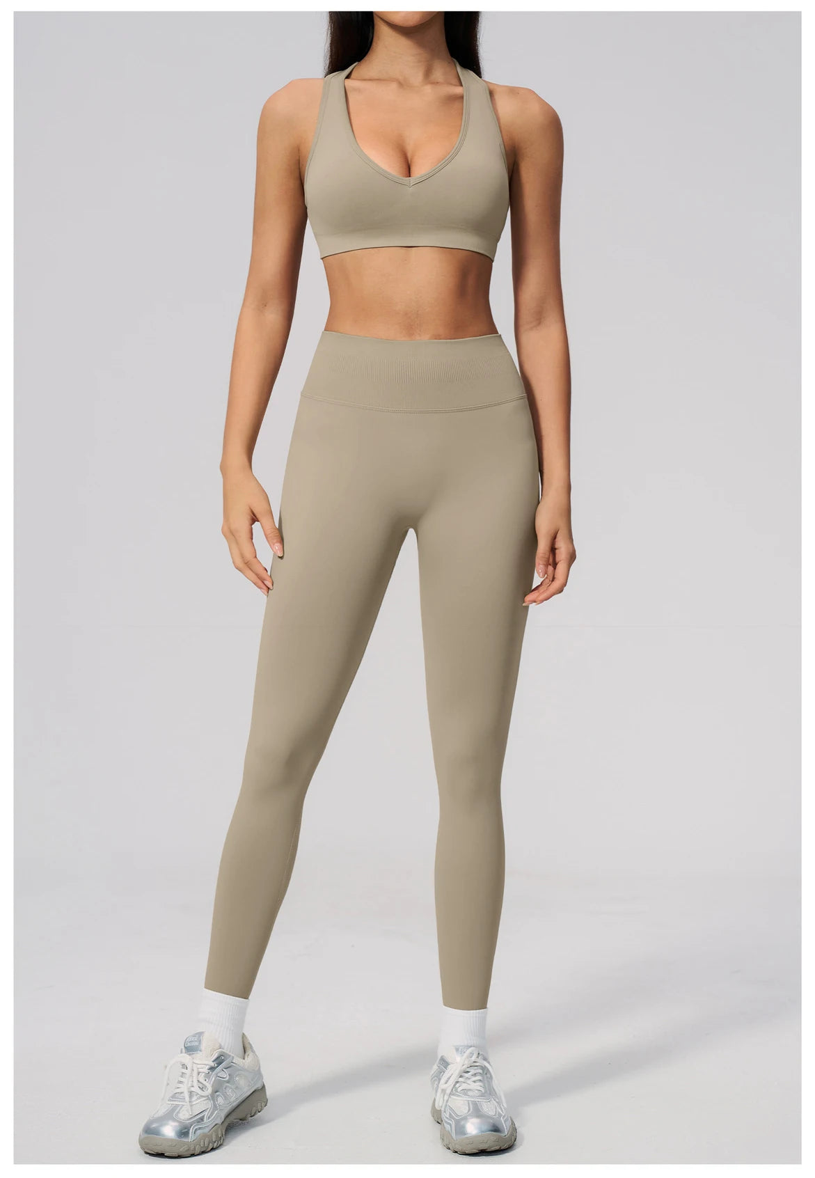 DEROSSI シームレススポーツブラ＆ショートレギンスセット３タイプ