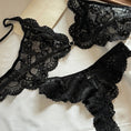 Gallery viewerに画像を読み込む, ブラックレースセンシュアルラブカップランジェリー2Pcs
