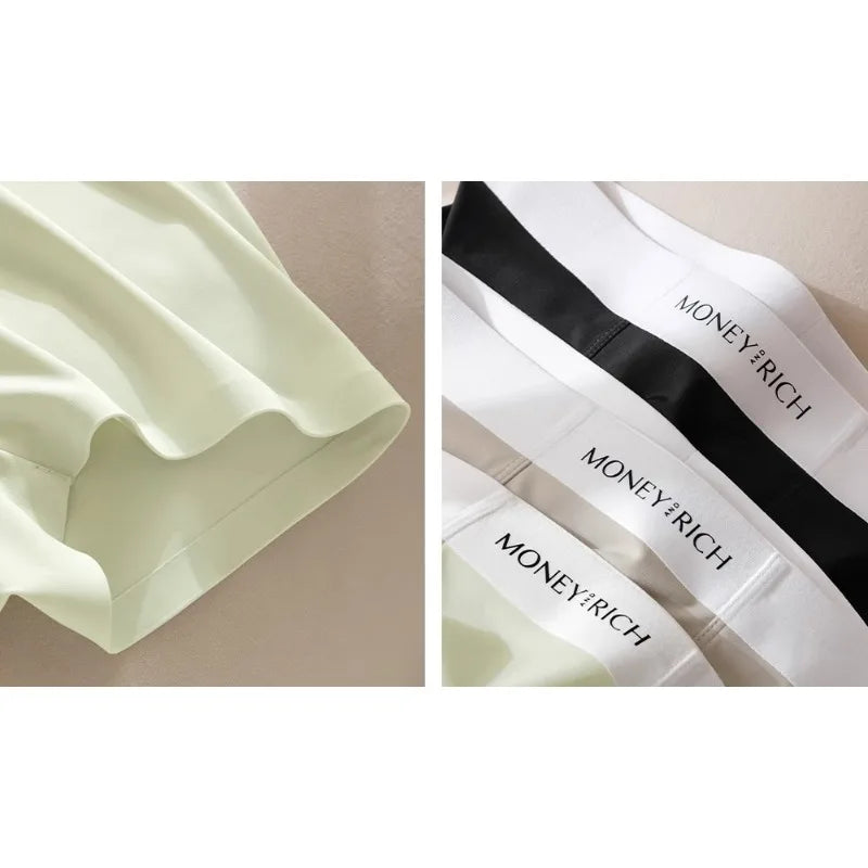 サマーアイスシルクパステルカラークイックドライボクサーショーツ