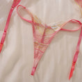 Gallery viewerに画像を読み込む, ヌーディピンクラグジュアリーレースブラガーターショーツ3セット
