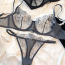 フレンチフローラルレース刺繍ブラショーツ2セット6カラーバージョン