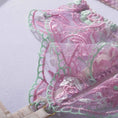 Gallery viewerに画像を読み込む, DEROSSI ライトパープル 花柄刺繍シアーレース ガーターランジェリー3点セット
