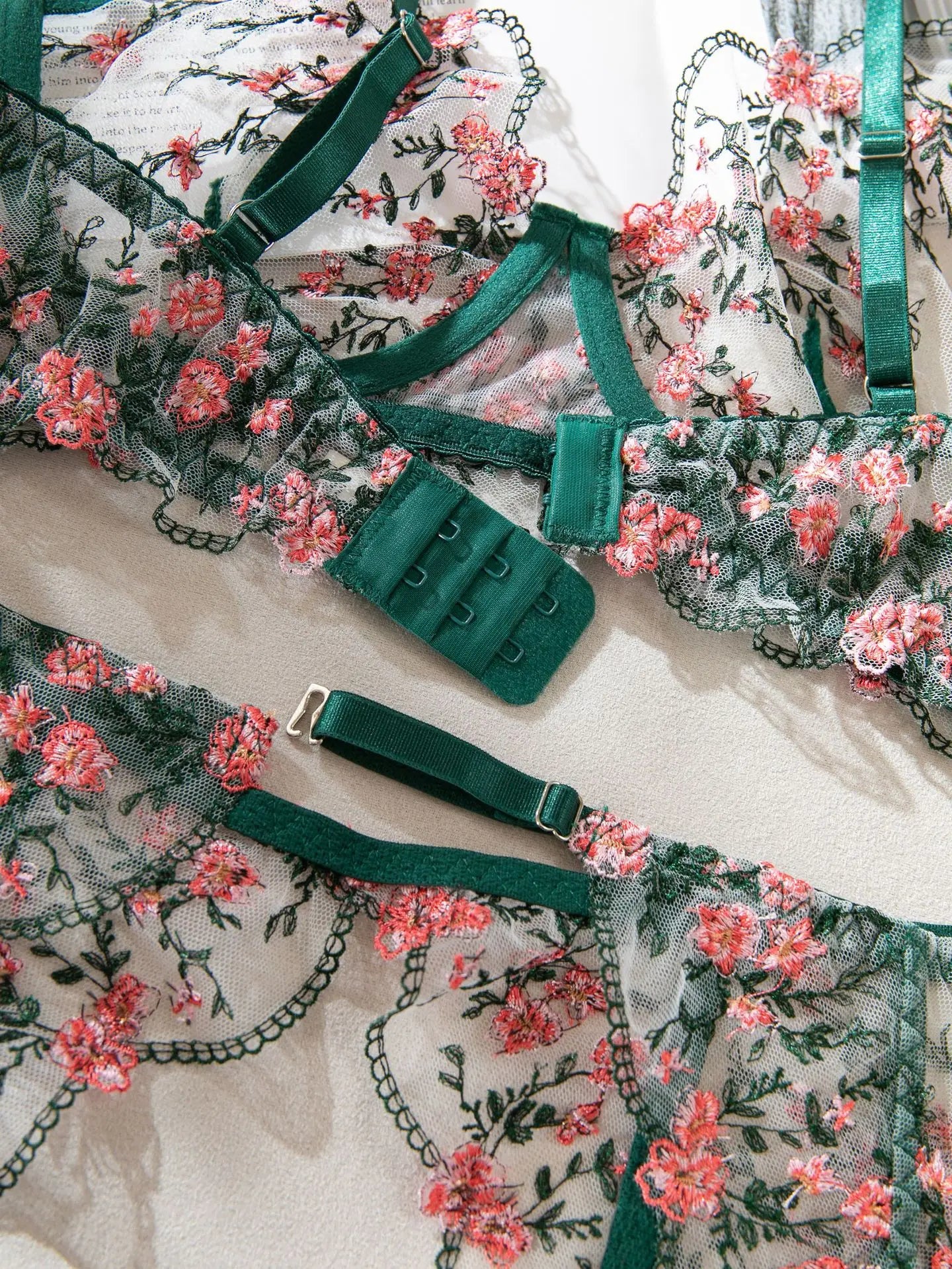 ブロッサム・グリーン ランジェリー3セット