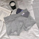 メンズシースルーアイスシルクシームレスボクサーショーツ