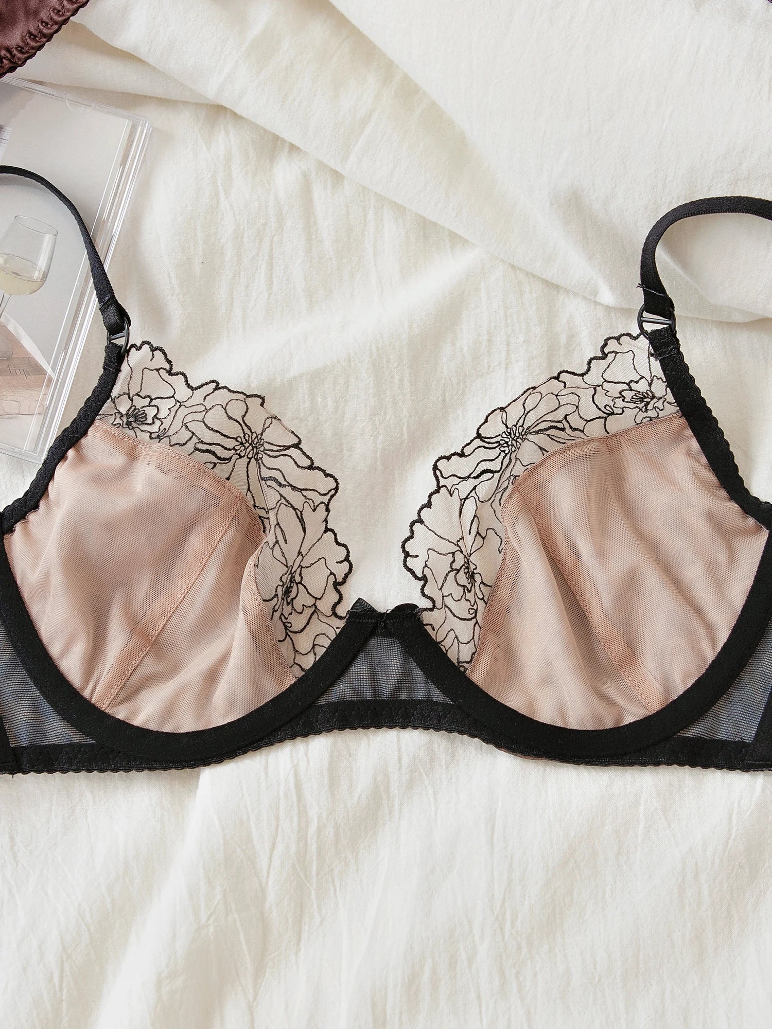 レオパードフラワー エンブロイダリーブラセット