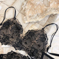 Gallery viewerに画像を読み込む, DEROSSI フローラルエンブロイダリー シアー ノンワイヤー ブラショーツSET
