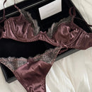 DeRossiパレスサテンレースブラショーツ2Pcs